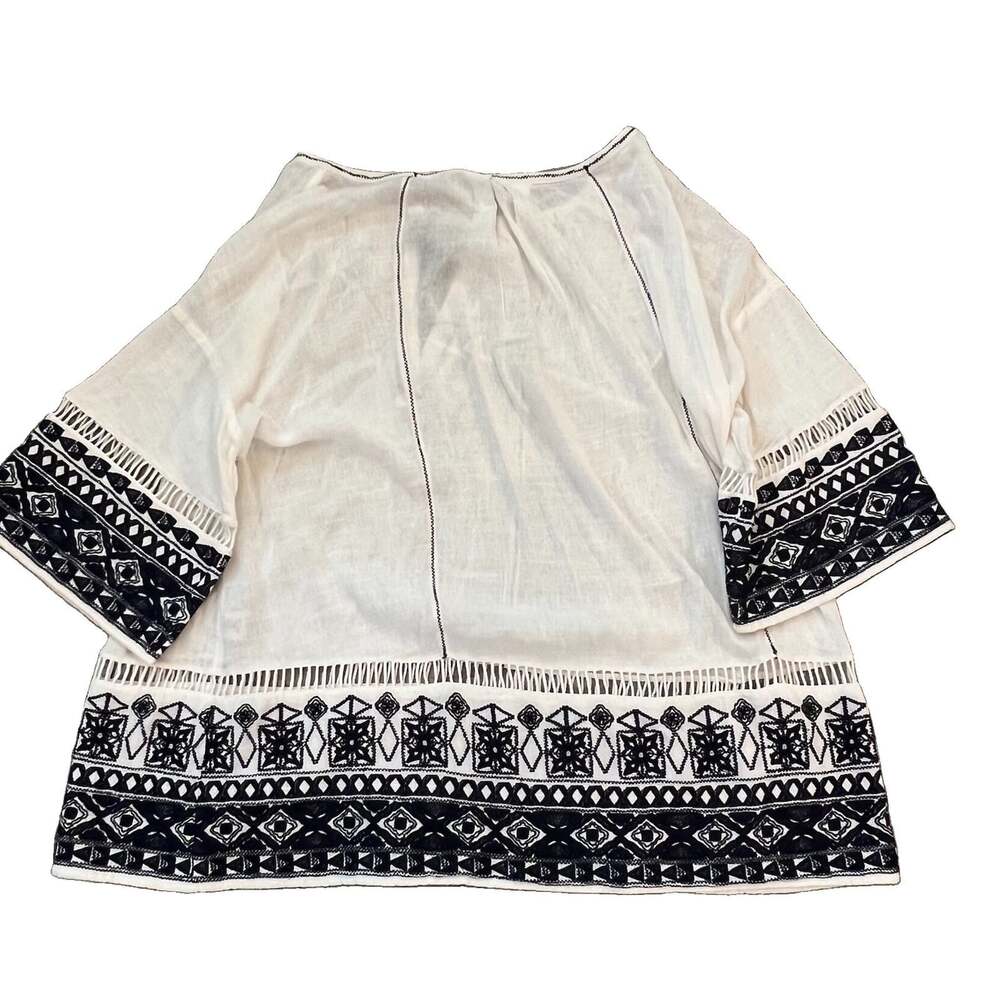 FREE PEOPLE Women’s Cotton Noyal Counting Stars Tunic Ivory Medium Embroidered - Picture 4 of 10